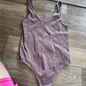 Gypsy & Jade Ribbed One-Piece tank  in Mauve